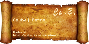 Csuhaj Barna névjegykártya